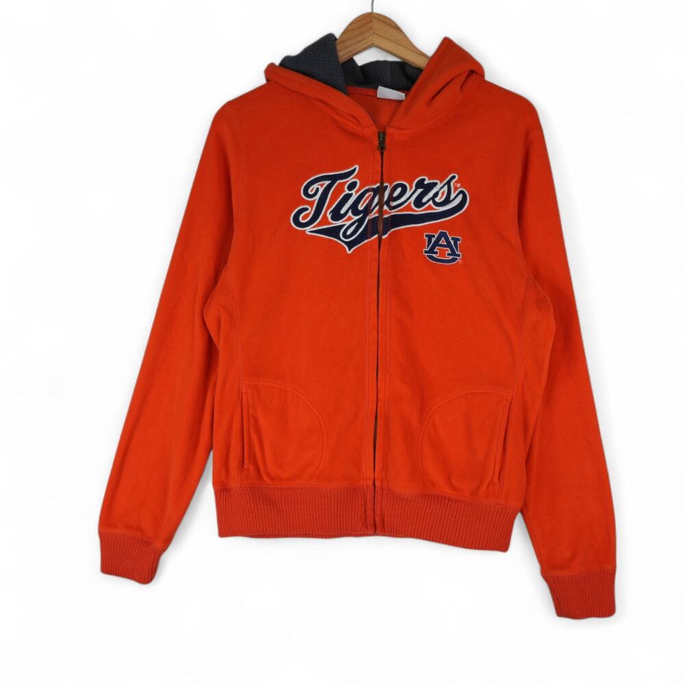Auburn Tigers Hoodie Womens XL 16/18 Orange Full Zip Pro‎ Edge Knights Apparel